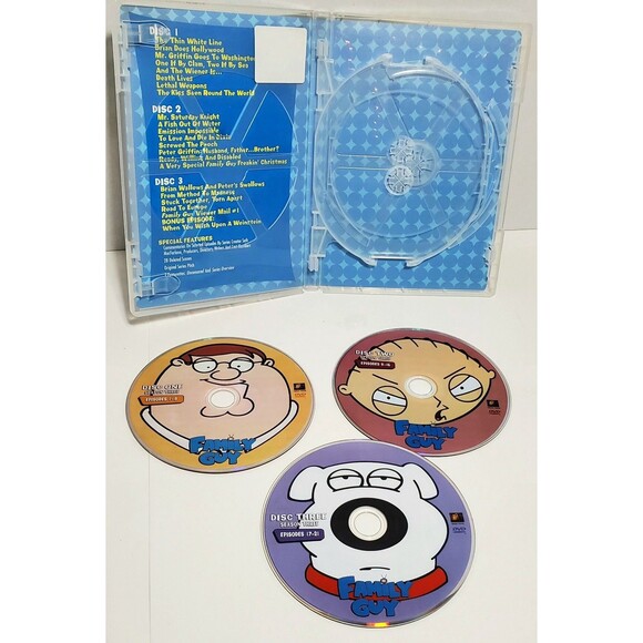 amily Guy Seasons 1–3 DVD Lot | Classic Animated Comedy | Tested & Working - Picture 8 of 12